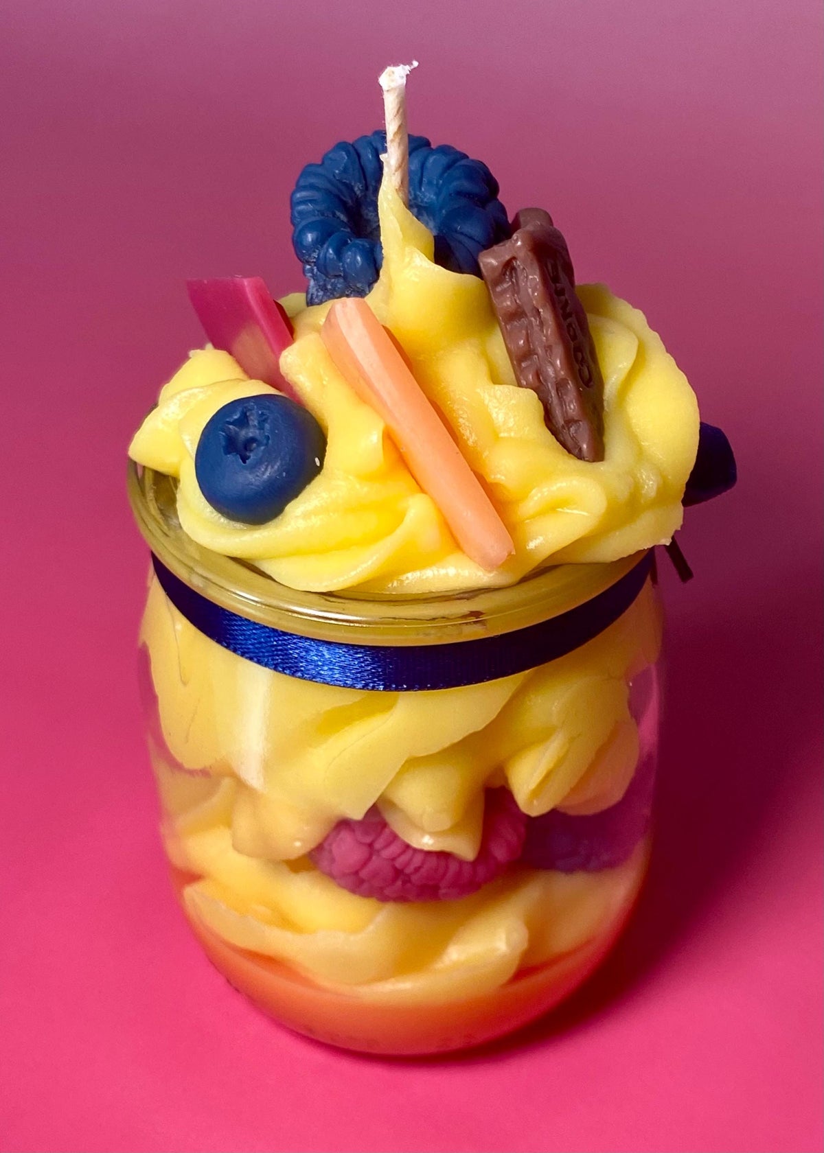 Bougie gourmande parfumée – Framboise & chocolat