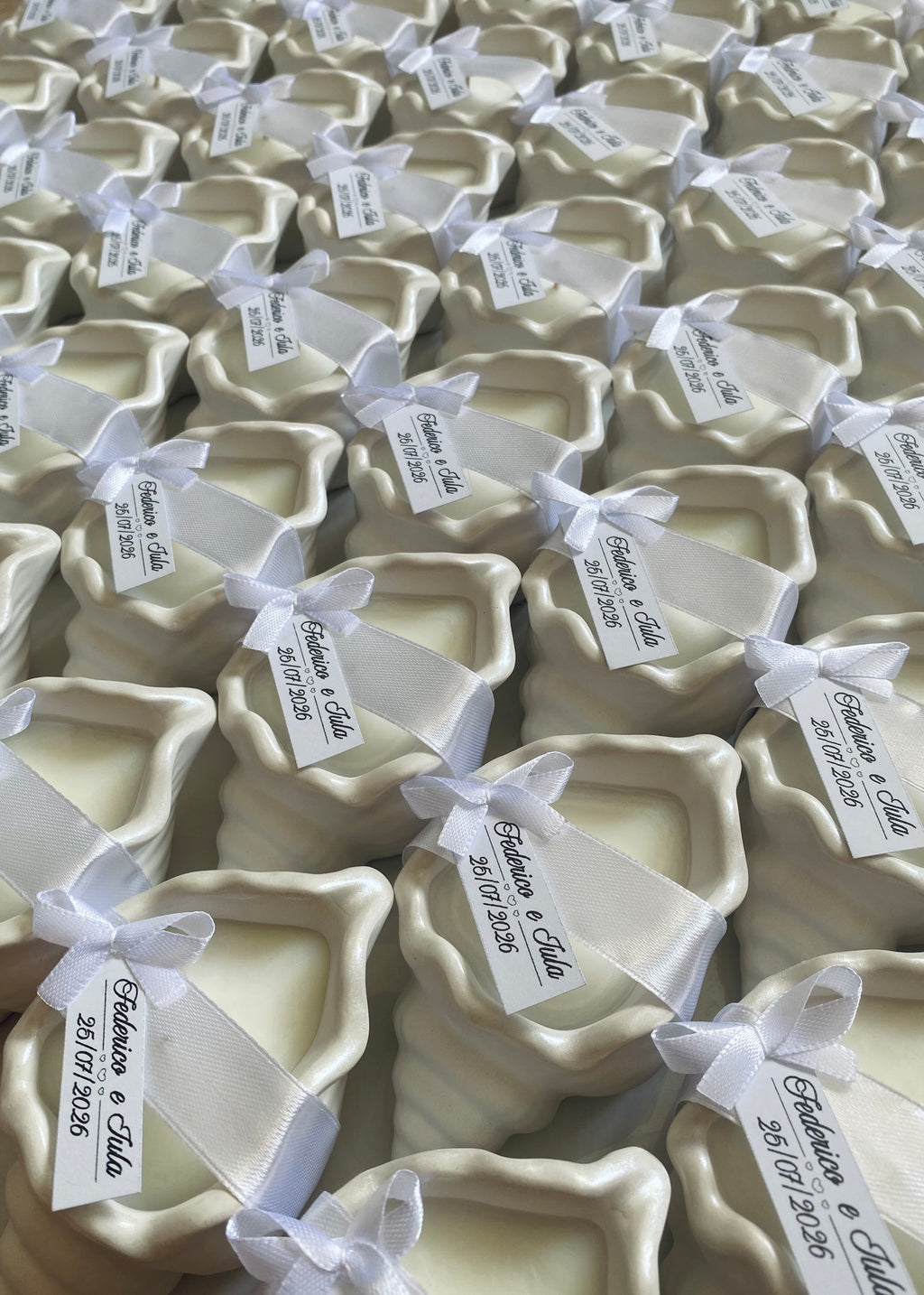 Bougie coquillage personnalisée – Cadeau invité mariage & baptême