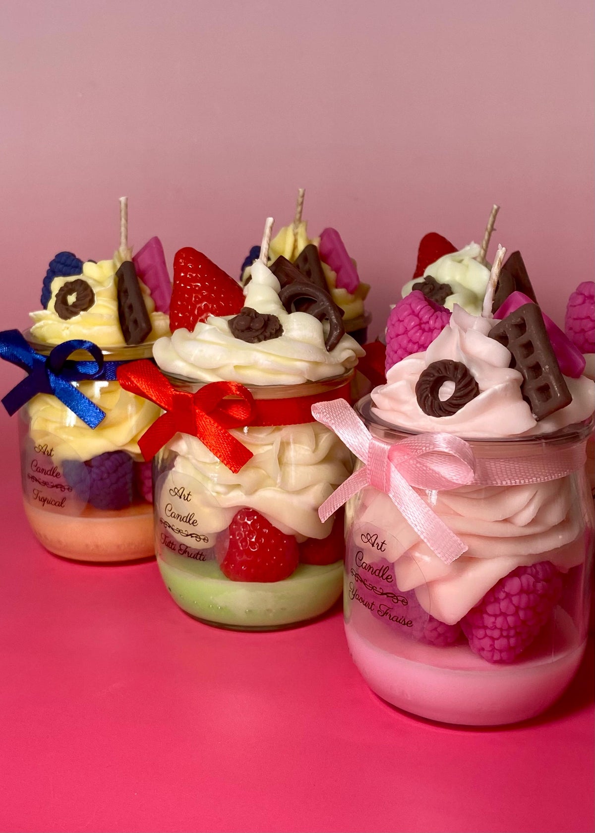 Coffret bougies gourmandes parfumées – Cadeau artisanal
