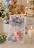 Bougie ourson personnalisée – Cadeau invité baptême & naissance