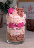 Bougie gourmande parfumée – Framboise & gaufre fait main